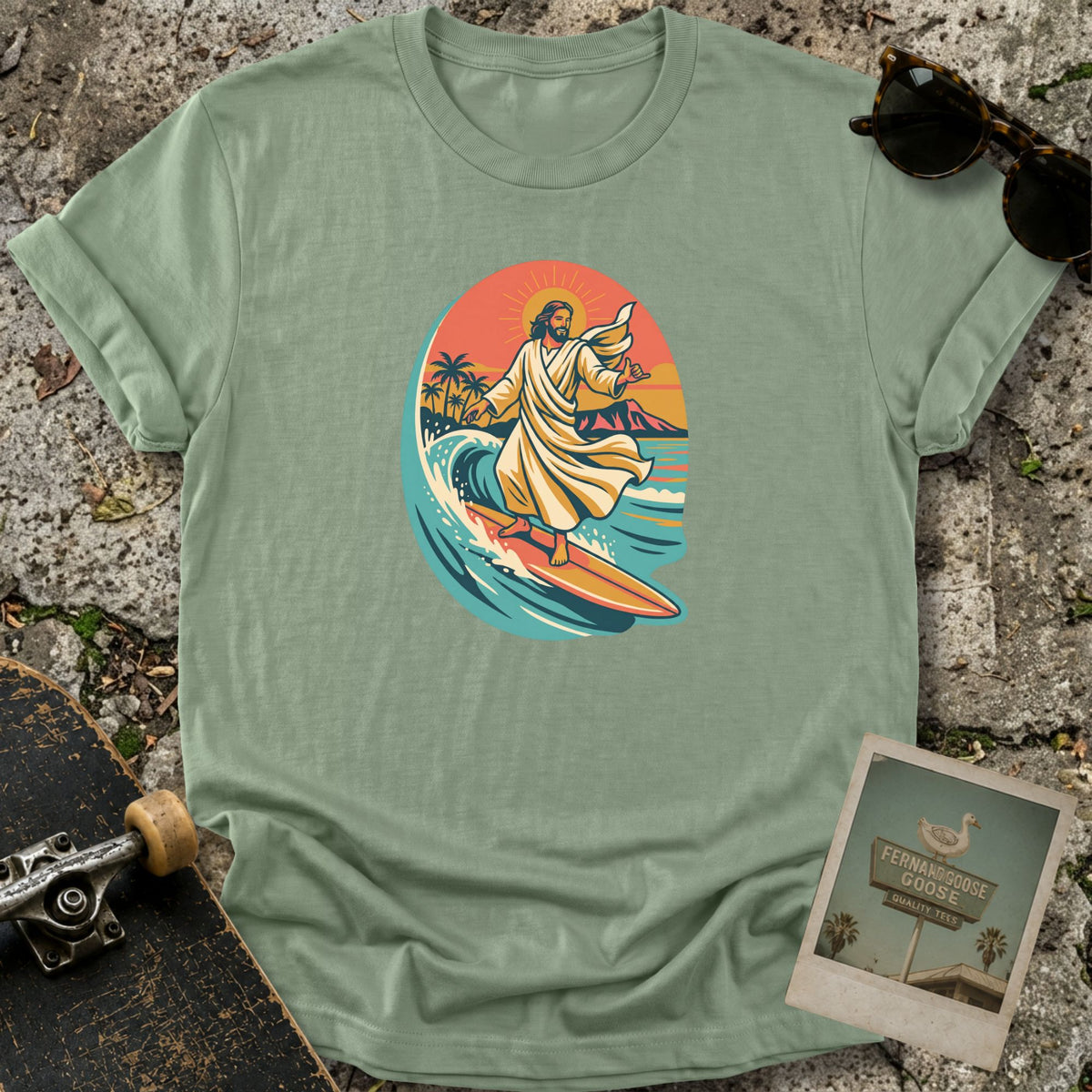 Surfer Jesus T-Shirt