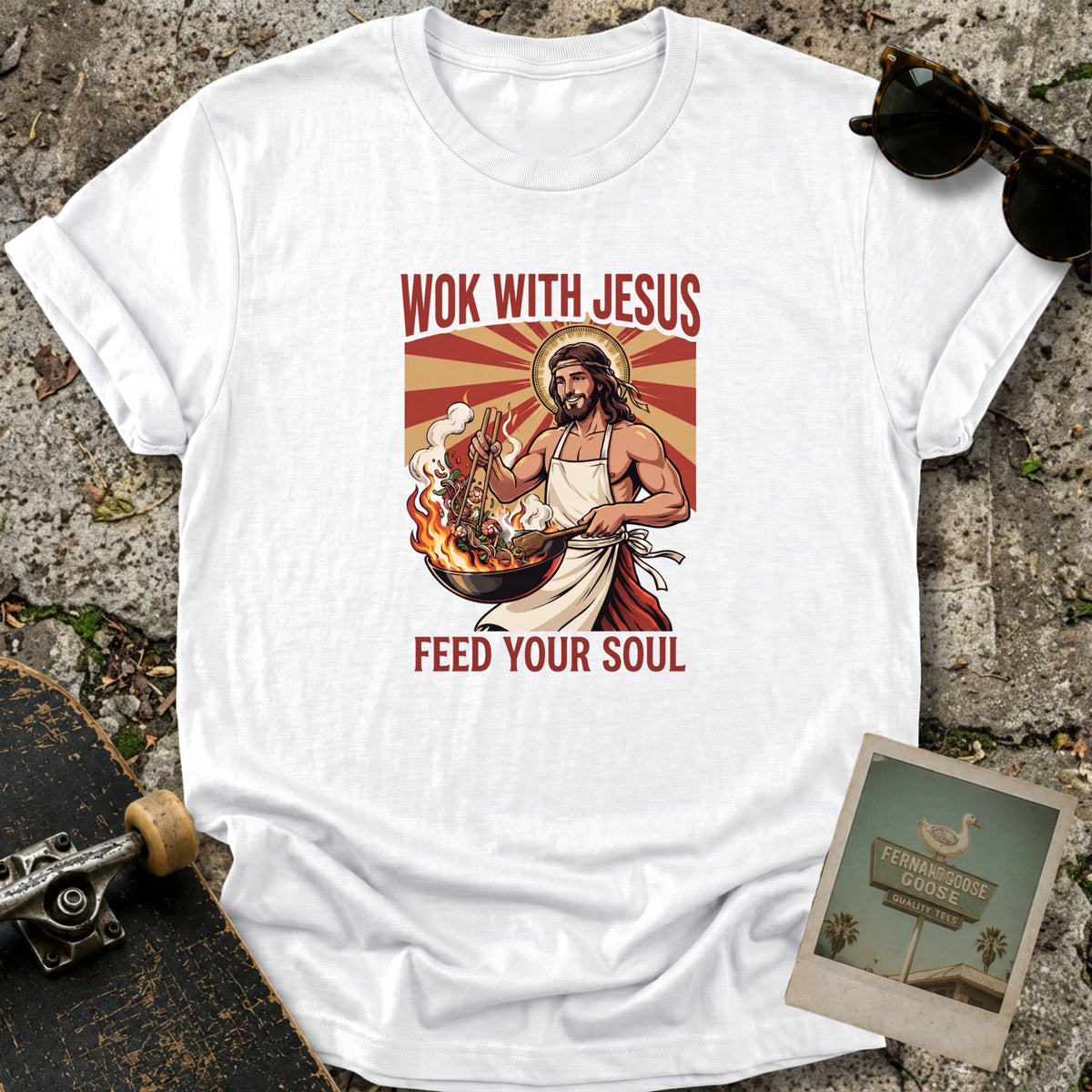 Wok with  Jesus T-Shirt